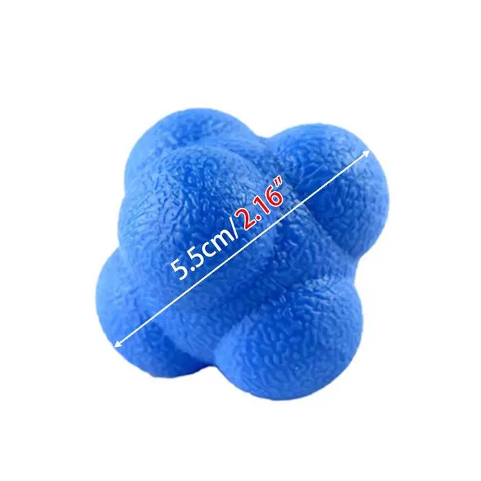 Ballon de réaction hexagonal pour l'entraînement d'agilité, idéal pour le basketball, le football, la coordination et les réflexes des adultes, parfait pour l'entraînement sportif et la remise en form