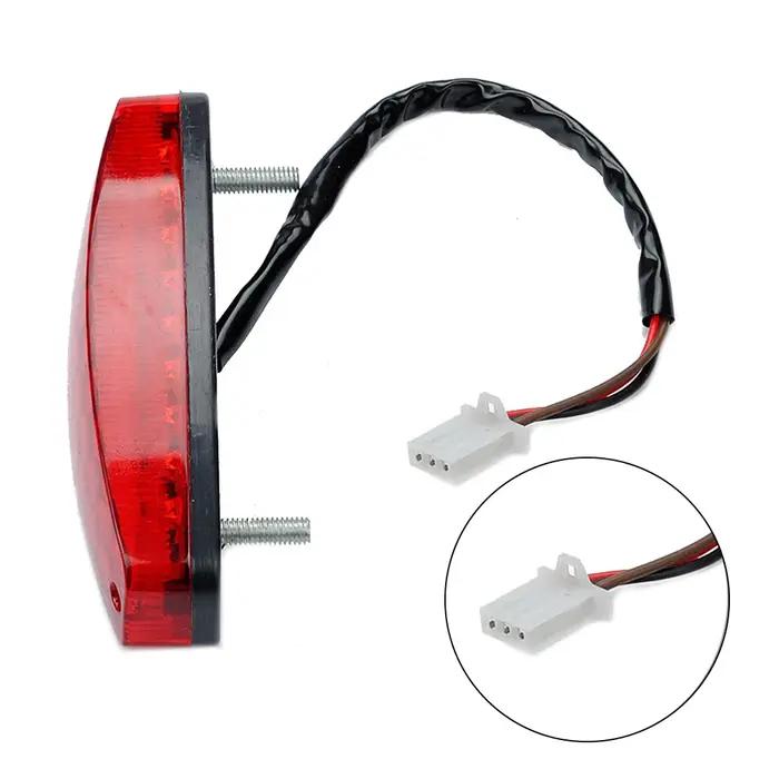Feu arrière LED 3 fils 12V pour ATV, Moto Tout-Terrain, Kart et Scooter Haute Luminosité Étanche ABS