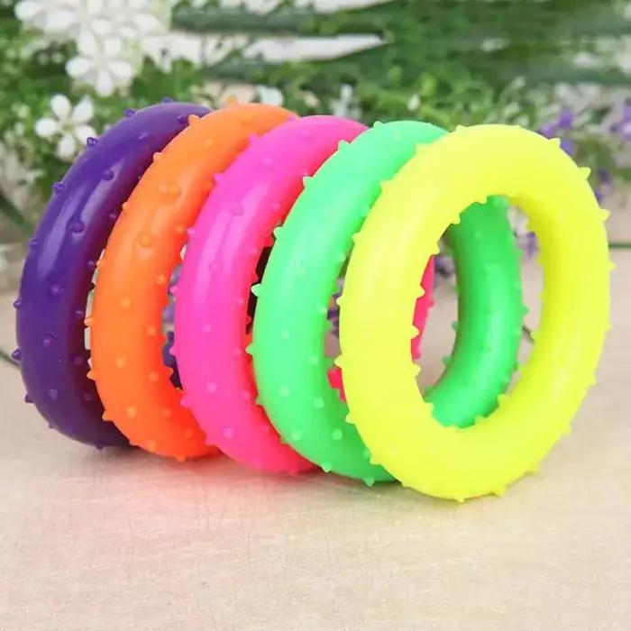 Jouets à mâcher durables en caoutchouc Non toxique, cercle rond mignon pour petits chiots, animaux d