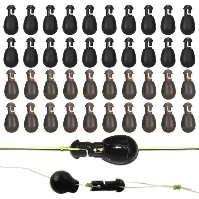 Perles à changement rapide, 20 pièces/ensemble, terminal de pêche à la carpe, outils d'alimentation,