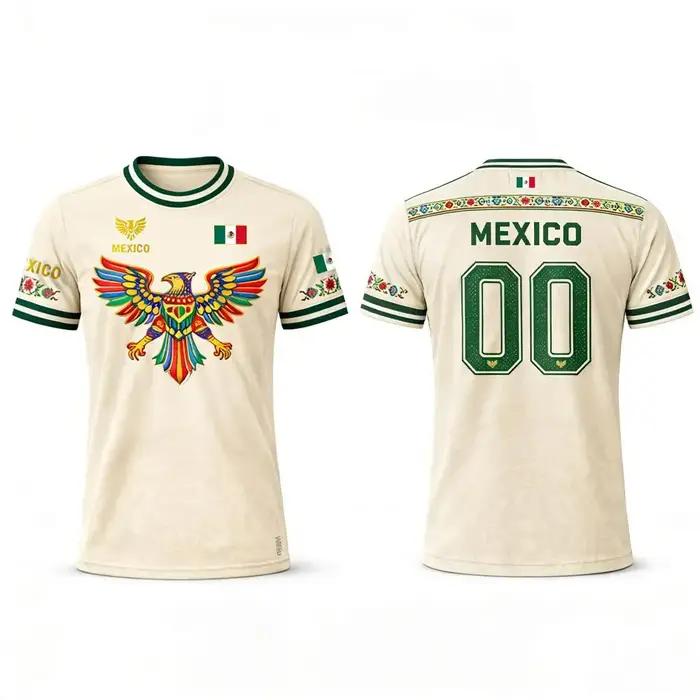 T-shirt imprimé drapeau du Mexique pour hommes, polyester respirant et séchage rapide, idéal pour l'été et les occasions festives