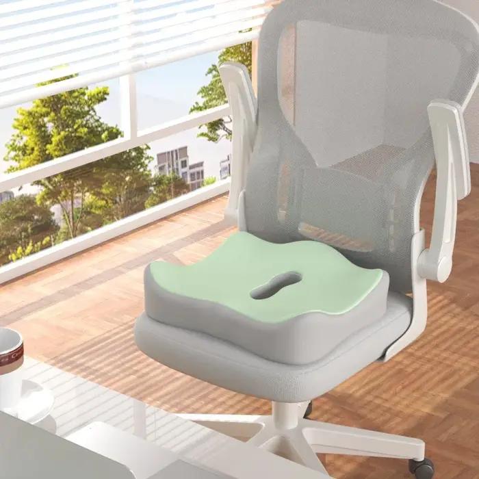  【Coussin de siège de bureau ergonomique】 oreiller de soutien lombaire en mousse à mémoire de forme 3 zones