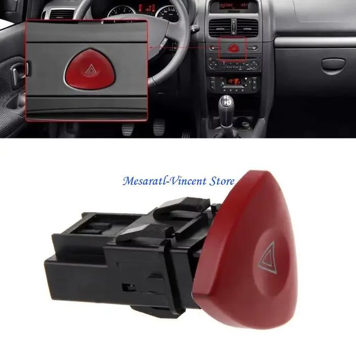 Bouton de commutation d'avertissement de danger en plastique et métal pour Renault Trafic II et Vauxhall pour sécurité routière et style