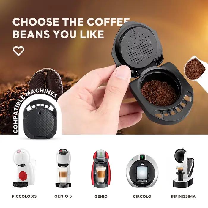 Adaptateur de café ICafilas adaptateur de capsule réutilisable Dolce Gusto avec accessoires de Machi