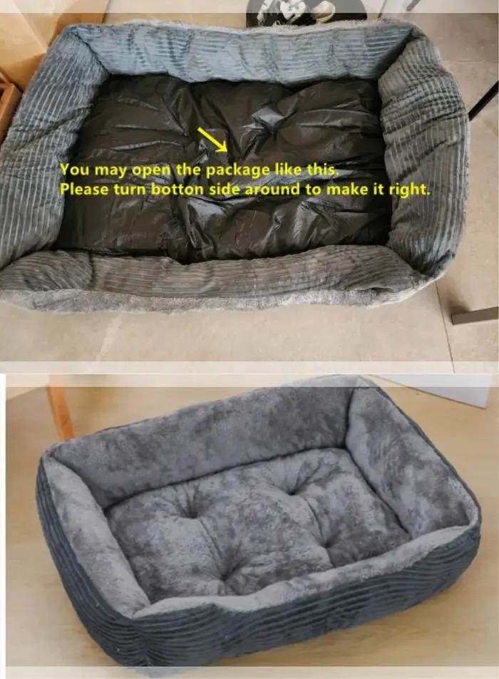 Lit carré pour chiens, accessoires pour animaux de compagnie