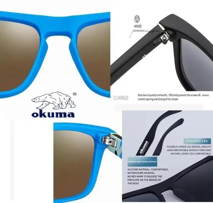 Lunettes polarisées Okuma UV400 unisex pour chasse extérieure - Option boîte protection