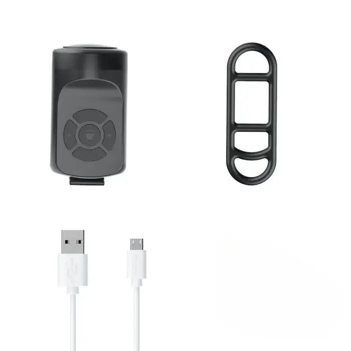 Sonnette électrique de vélo, klaxon de chargement USB, anneau de sécurité d'avertissement pour vtt,