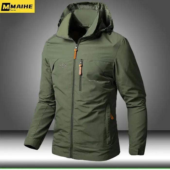 Vestes coupe-vent imperméables pour hommes, manteau militaire à capuche, nouvelles vestes de Combat