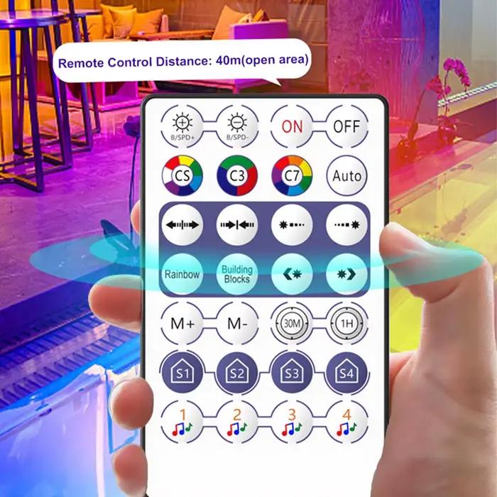 Contrôleur de musique LED RGB 12V, 5V 24V DC, bande LED adressable SPI USB Bluetooth Pixel, télécomm