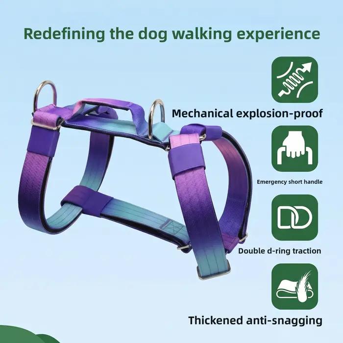 Harnais respirant COARID dégradé réfléchissant pour chien confortable et sécurisé toutes les saisons occasions spéciales chiens de taille moyenne à grande