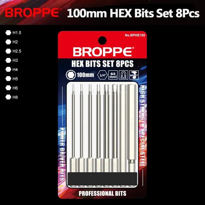 Jeu d'embouts de tournevis hexagonaux H1.5-H8