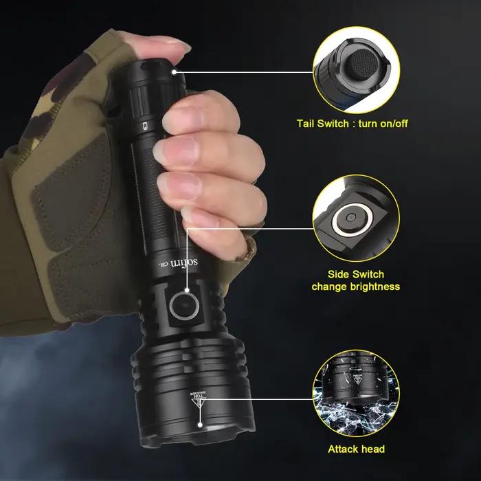 Sofirn C8L 21700 lampe de poche tactique puissante 3100lm XHP50D HI torche LED EDC Type C Rechargeab