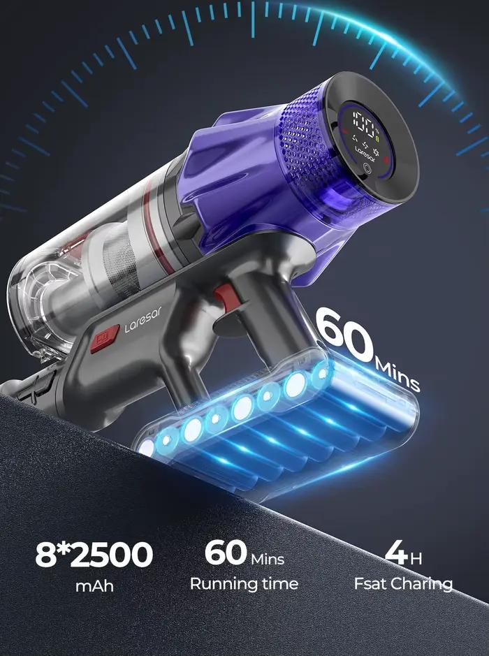 Laresar-Aspirateur sans fil V7, 500W, puissance d'aspiration 50KPA, appareil ménager intelligent, ta