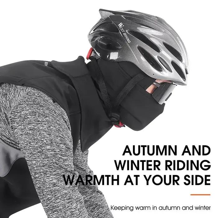 WEST BIKING-Cagoule de cyclisme en velours, écharpe de course chaude, couverture complète du visage,