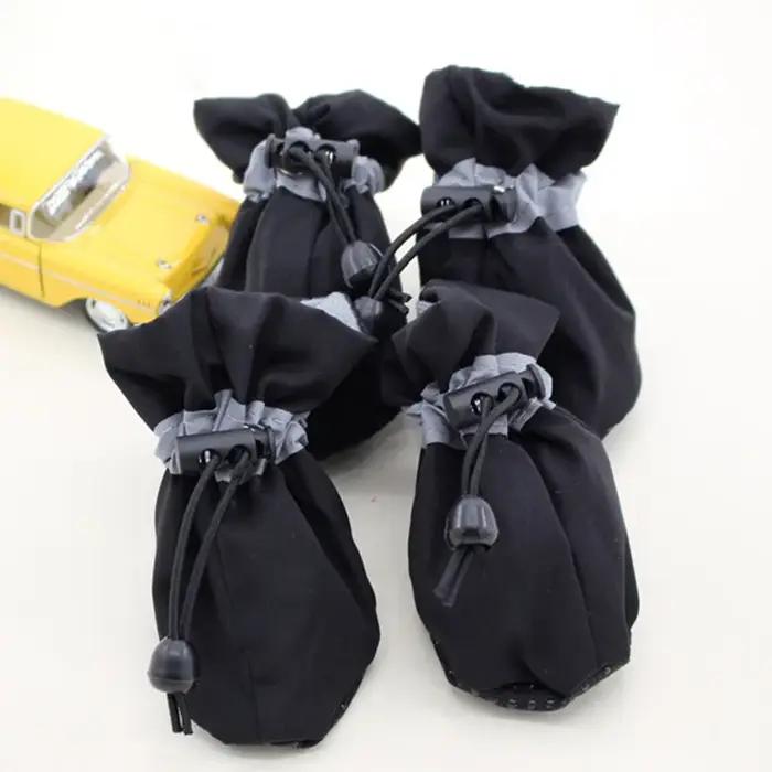 Chaussures résistantes à l'eau pour petits chiens, 4 pièces, protégez les pattes de vos animaux de compagnie et gardez-les secs, bottes de pluie d'extérieur pour chiens
