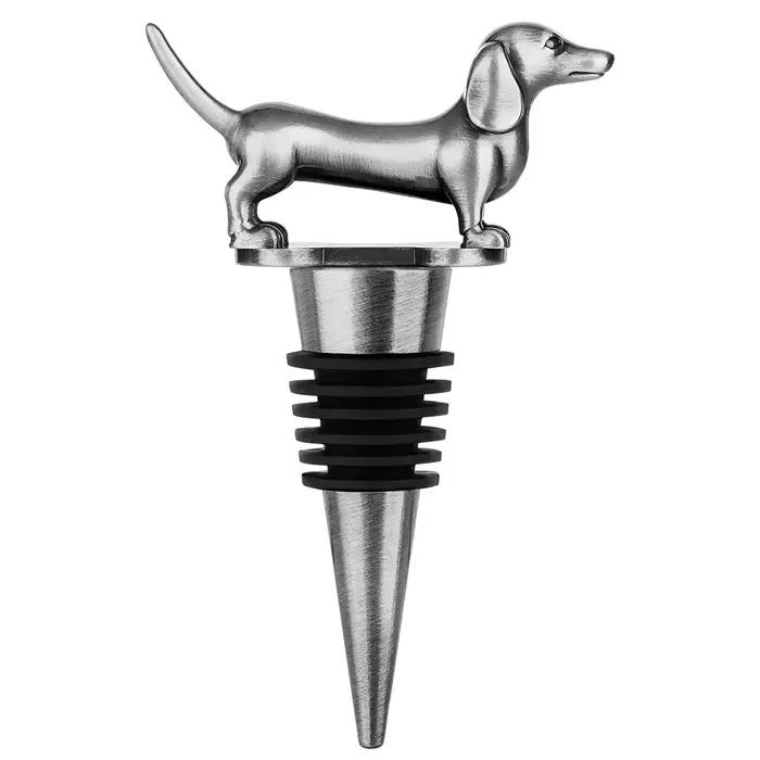 Bouchon de bouteille de vin teckel chien décoration vin cadeau pour les amateurs