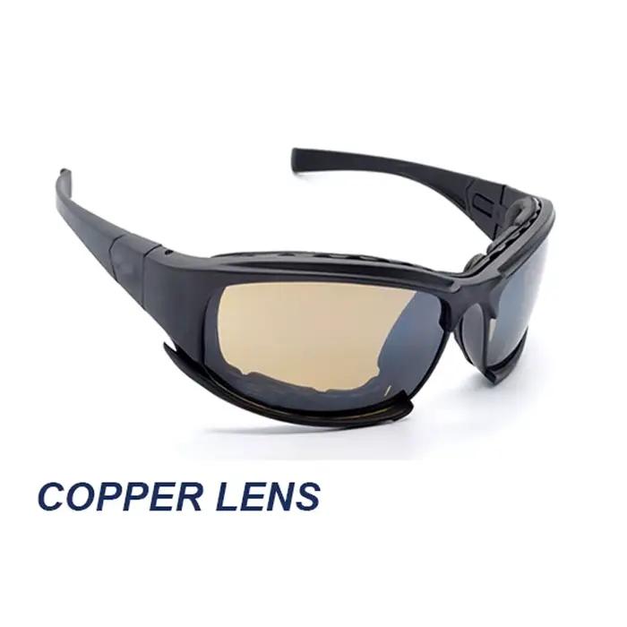 Lunettes Daisy X7 polarisées 4 verres interchangeables pour chasse randonnée cyclisme airsoft armée