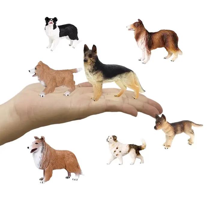 Magnifiques figurines de chiens en PVC pour la décoration intérieure et les cadeaux éducatifs pour enfants occasions spéciales anniversaires Noël