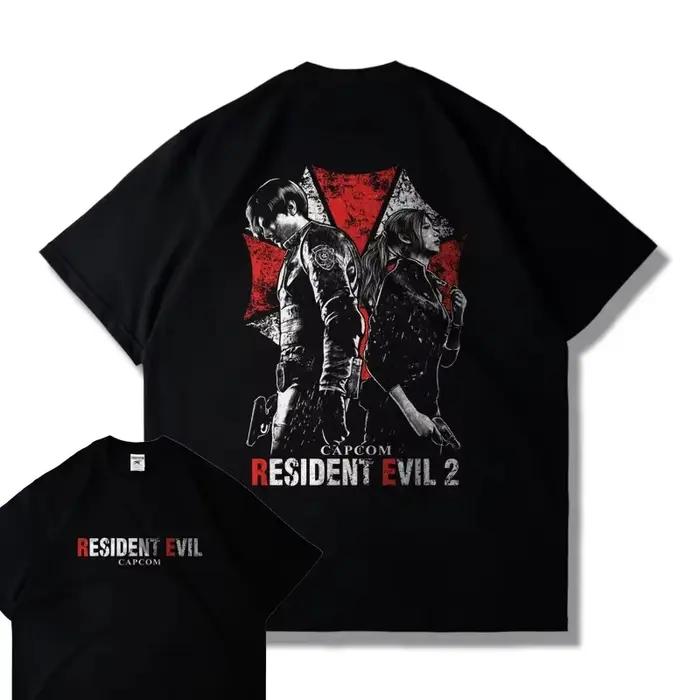 CAPCOM-T-Shirt à Manches Courtes pour Homme et Femme, Vêtement Imprimé Saint Valentin, Harajuku, Y2k
