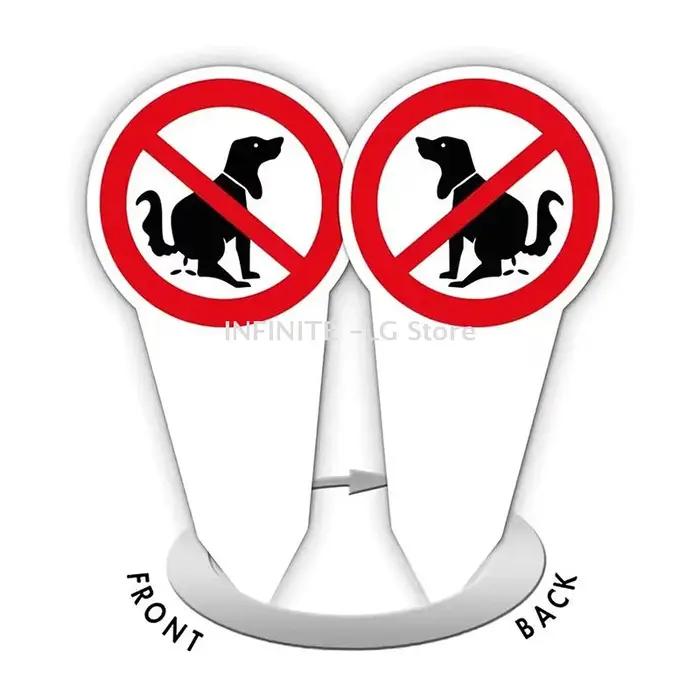 Panneau en plastique « Interdiction de crottes de chien » – Avertissement de propreté pour jardin