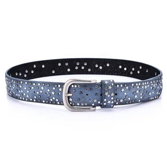 BOKADIAO femmes ceinture Punk boucle ardillon Vintage géométrie Rivets luxe dame Original ceintures