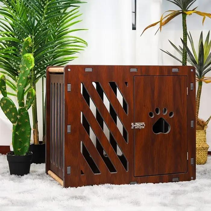 Abri pour chat en bois respectueux de l'environnement, design mode, lit pour chats, cadeau pour animaux de compagnie, abri de luxe pour extérieur