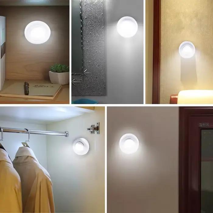 1/2/3/5 pièces LED Mini veilleuse tactile alimenté par batterie placards meubles chambre chevet main