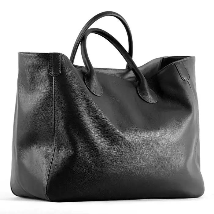 Sac à main spacieux en cuir véritable pour femmes