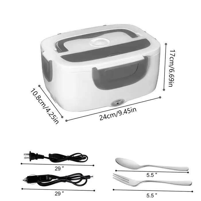 Boîte à lunch chauffante électrique, boîte à bento portable, doublure en acier inoxydable, récipient