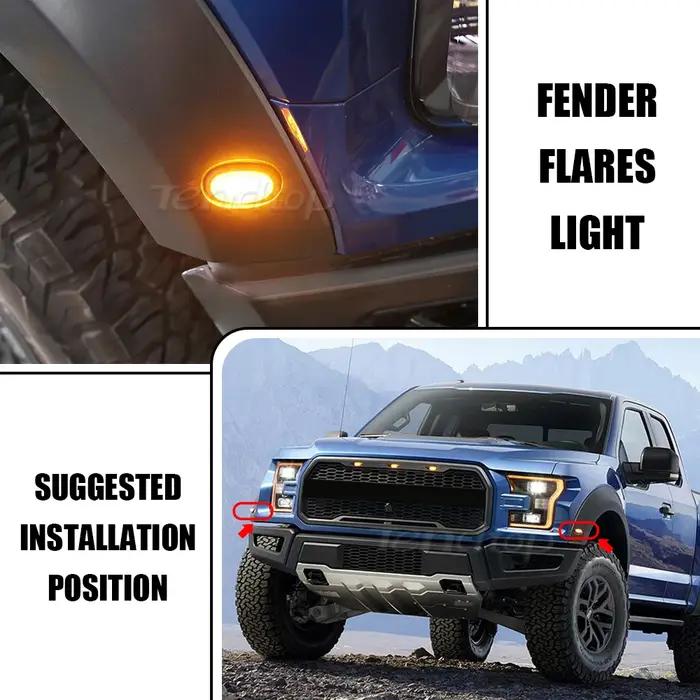 4 pièces LED calandre lampe roue garde-boue LED Signal lumineux ambre fumé voiture évaluations pour