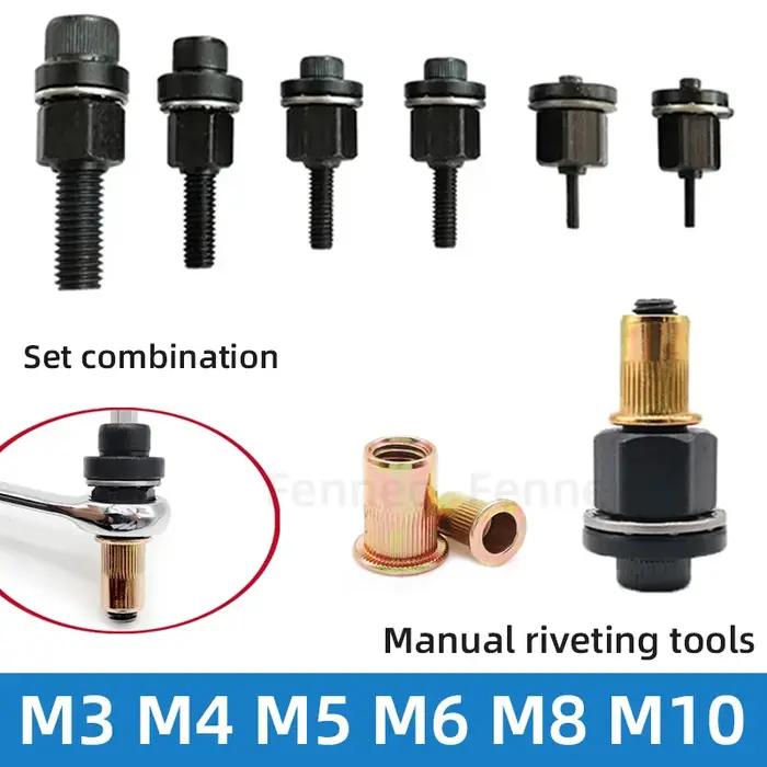 Adaptateur de perceuse à écrou à rivets M3 M4 M5 M6 M8 M10, Installation Simple, riveteuse électriqu