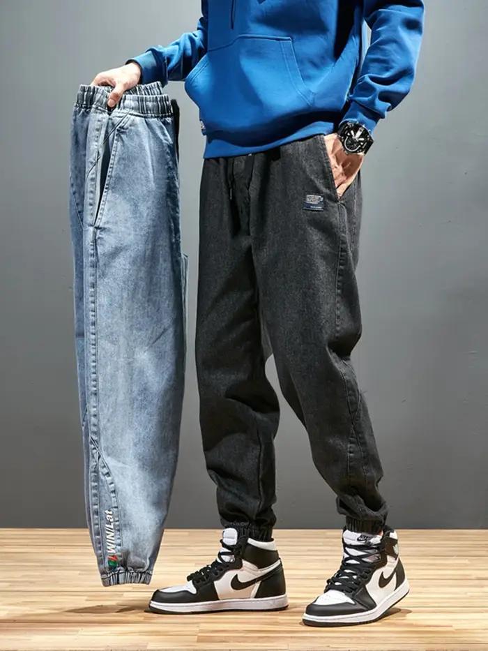 Jean de jogging grande taille pour hommes 6XL 7XL 8XL Streetwear noir bleu pantalon Cargo en Denim d