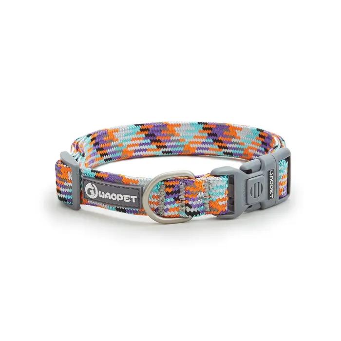 Collier en nylon réglable avec nom personnalisé pour chien de compagnie