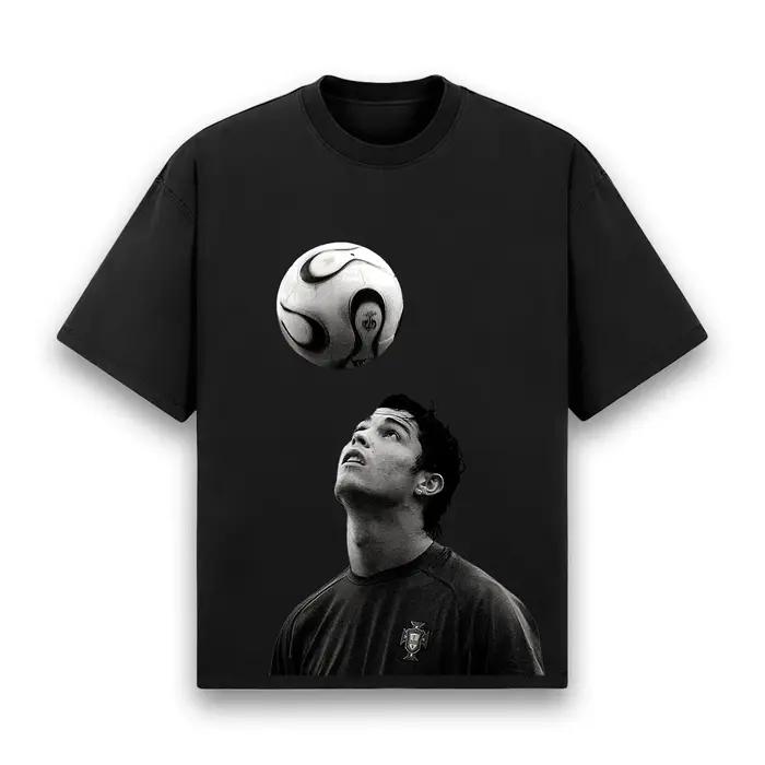 T-shirt graphique rétro Cristiano Ronaldo pour hommes et femmes, vêtements d'été en coton, mode décontractée, col rond, manches courtes, Streetwear