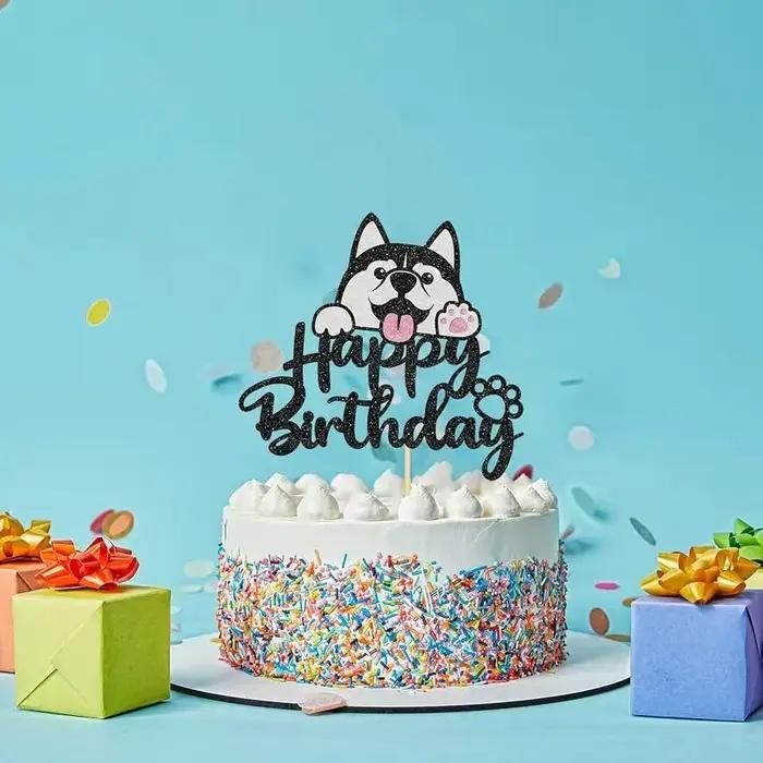 Décoration de gâteau cerf renard thème chien chat joyeux anniversaire Oh bébé enfants fête