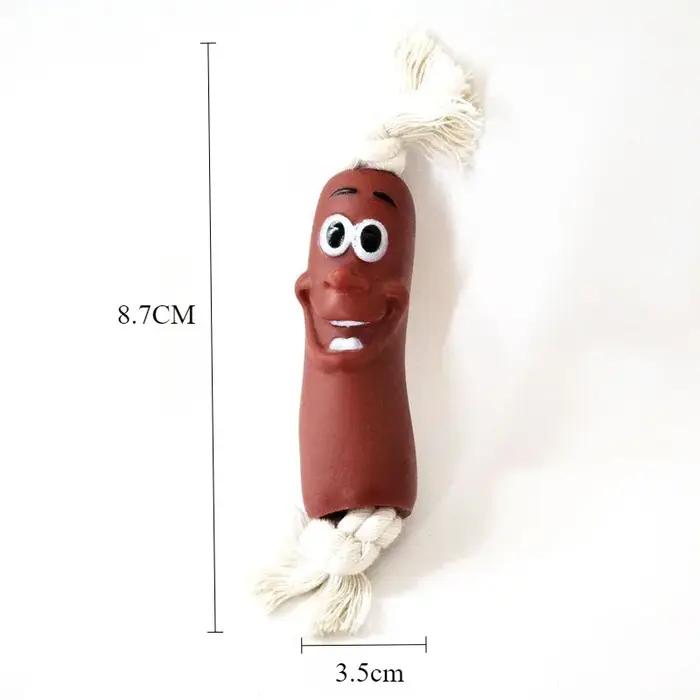 Jouet à mâcher pour chien en forme de saucisse