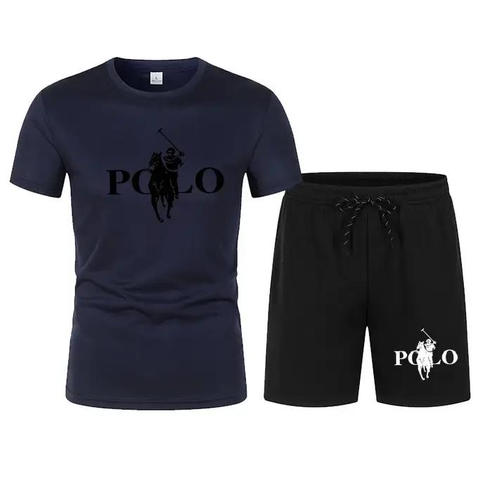 Ensemble de sport décontracté tendance été 2026 pour homme, t-shirt en maille style urbain