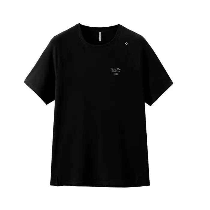 T-shirt de course en laine mérinos pour homme - Haut de sport respirant à manches courtes pour l'été