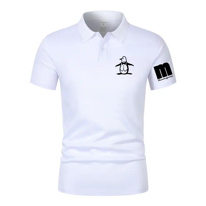 Nouveau T-shirt d'été 2026 pour homme à manches courtes, col brodé, léger, style streetwear décontra