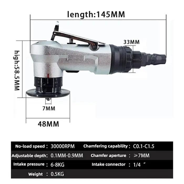 Mini chanfreineuse pneumatique professionnelle, vente en gros, chanfrein pneumatique pour métal, aci