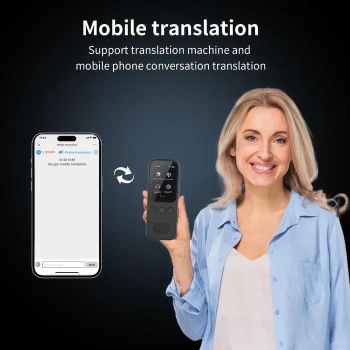 Traducteur portable 148 langues en temps réel WIFI ChatGPT machine traduction enregistrement vocal