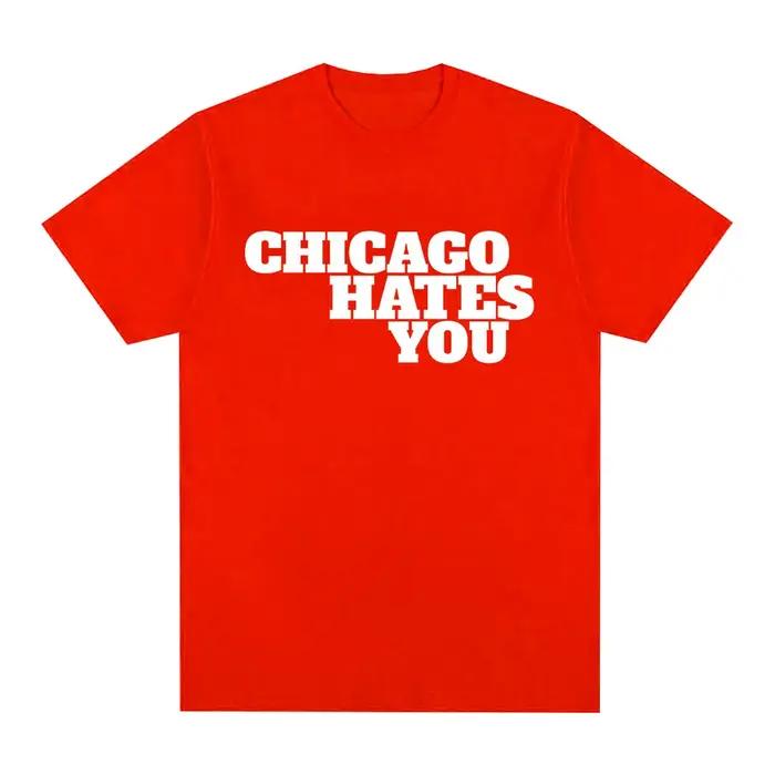 Rappeur chef Keef Chicago déteste vous même Style T-shirt hommes mode Hip Hop surdimensionné