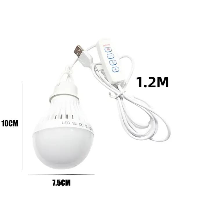 Lampe de camp LED USB à intensité variable, ampoule d'urgence, batterie externe, lampe de travail, b