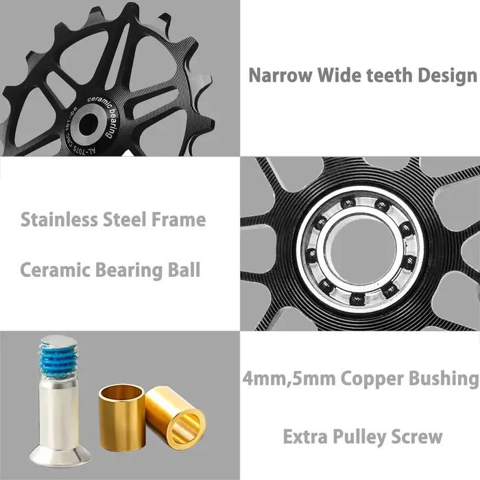 Poulie en céramique pour dérailleur arrière de vélo de route, pour Shimano Sram GX XX1 Eagle X-Sync,