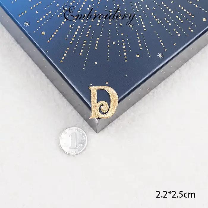 A-Z exquis doré anglais lettres patchs fer sur Applique pour vêtements DIY accessoire fer