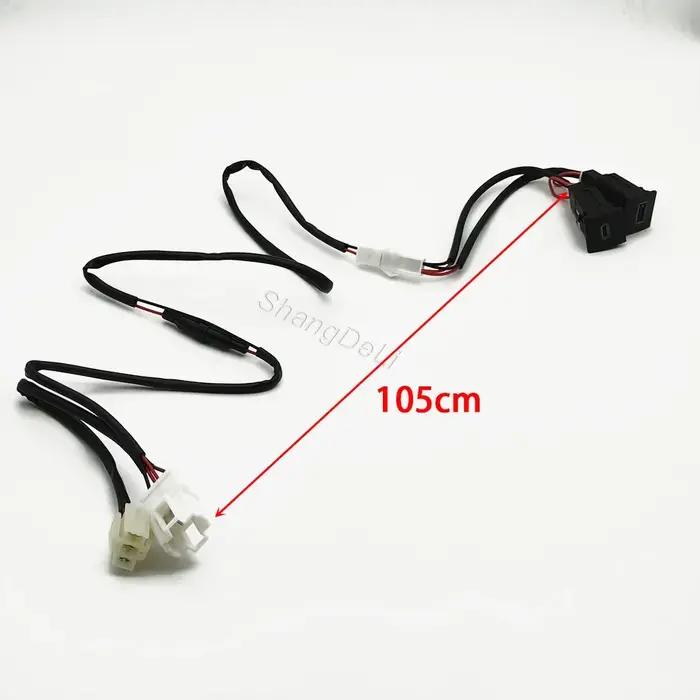 Nouveau chargeur USB de voiture LED rouge PD, adaptateur de Charge rapide pour téléphone, bouton de