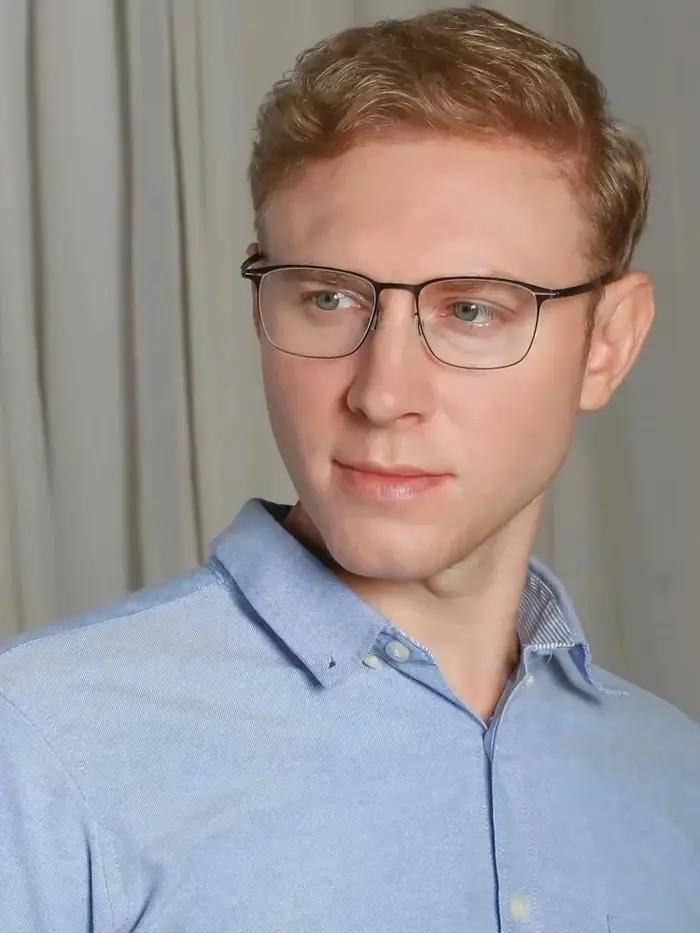 Monture de lunettes carrée sans vis pour hommes, design allemand, ultra-légère 7,5g, en acier fin, l