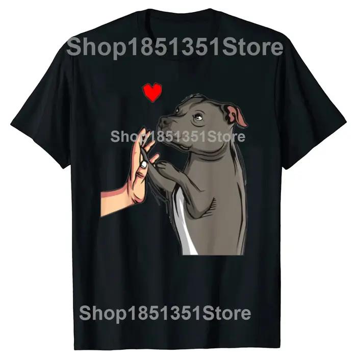 Drôle Staffordshire Bull Terrier amour chien maman graphique T-shirts hommes mode t-shirt décontracté 100% coton ample