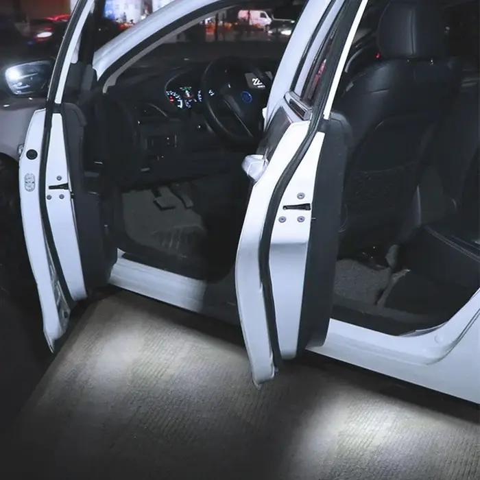 Lumières LED magnétiques pour porte de voiture, 2 pièces, rechargeables par USB, lumière de bienvenu