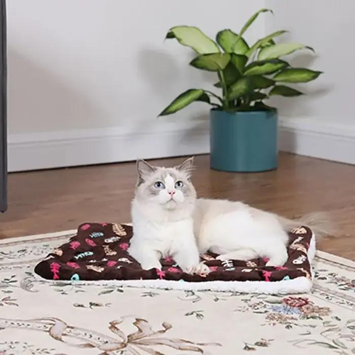 Matelas pour chien, tapis de couchage pour animaux de compagnie à motif de dessin animé